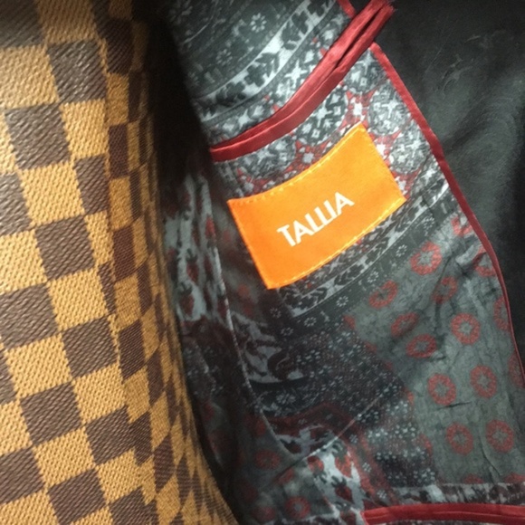 👑🖤🖤👑Tallia-BlackVelvet Paisley Print Blazer 36R - Picture 4 of 7